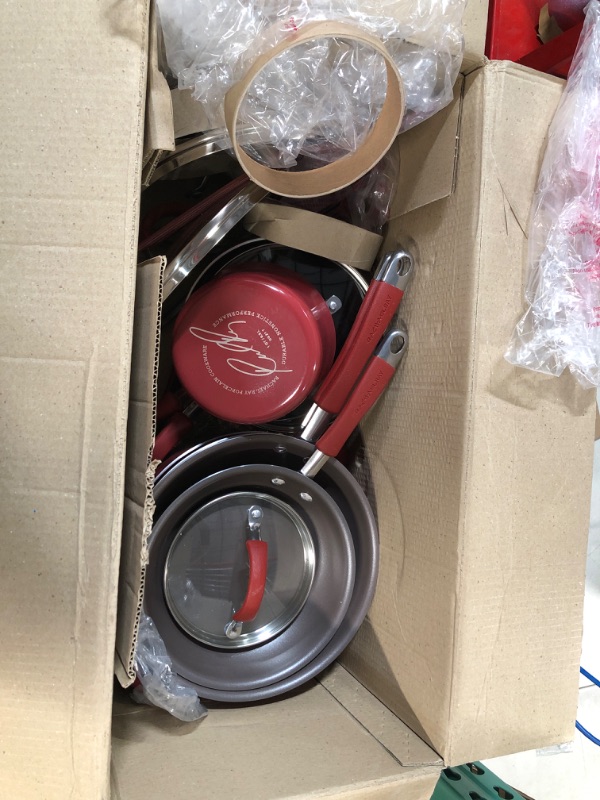 Photo 2 of **SEE NOTES**
Rachael Ray Cucina Nonstick Cookware Pots and Pans Set,, Cranberry Red