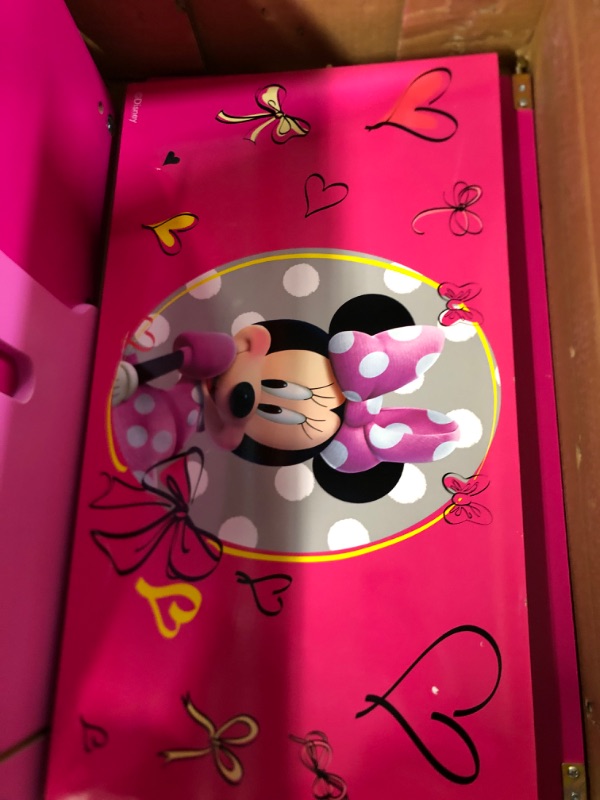 Photo 1 of Delta Children Deluxe Toy Box, Disney Minnie Mouse