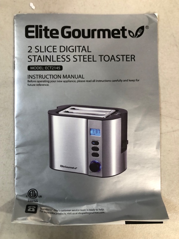 Photo 3 of *USED/SEE NOTES* Elite Gourmet ECT2145 Extra Wide Slot 2-Slice Toaster