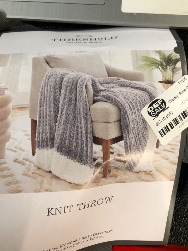 Photo 1 of *USED/SEE NOTES* THREHOLD KNIT THROW 