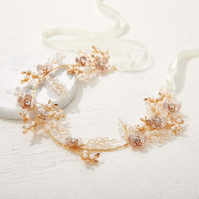 Photo 1 of *NEW/SEE NOTES* SWEETV Rose Gold Wedding Headband 