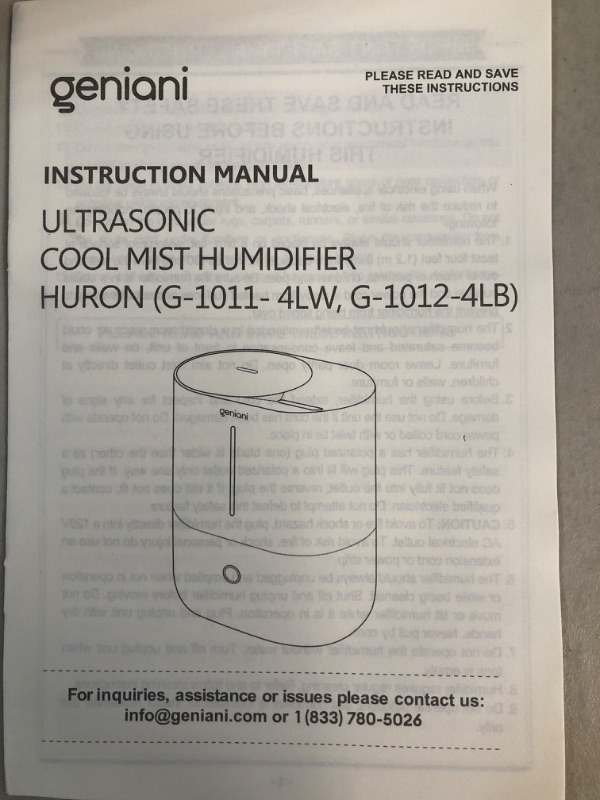 Photo 3 of *NEW* Geniani Top Fill Cool Mist Humidifier