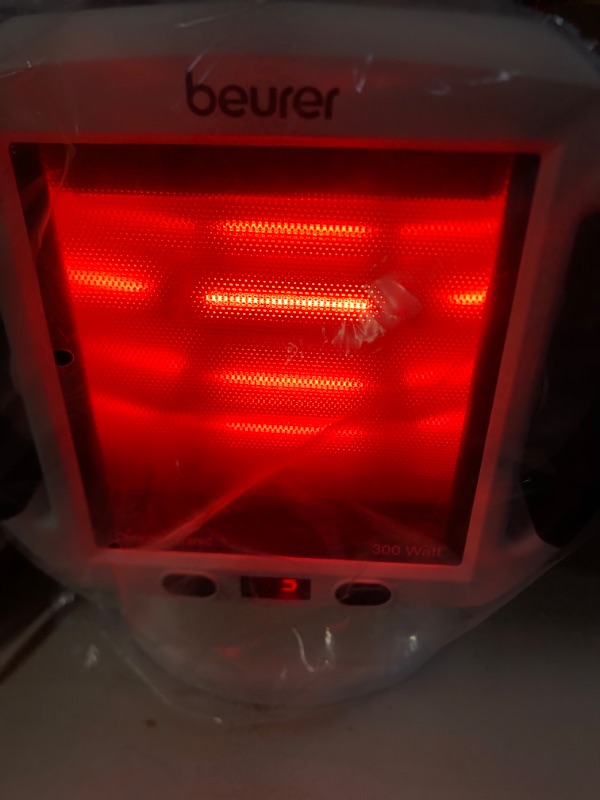 Photo 2 of Beurer IL50 Infrared Heat Lamp, Red Light Heat Device (Portable), for Muscle Pain and Pain Relief, for Cold Relief, Improves Blood Circulation, 300W, Safety-Features