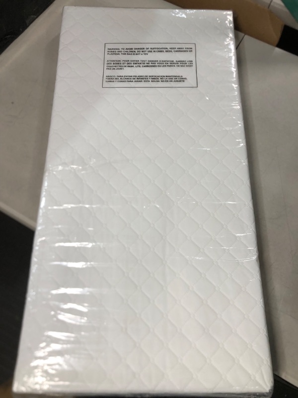 Photo 1 of Dream On Me Universal Cradle Mattress | Waterproof | 2” Fiber Core |  | 36" x 18" White Check Vinyl Cover