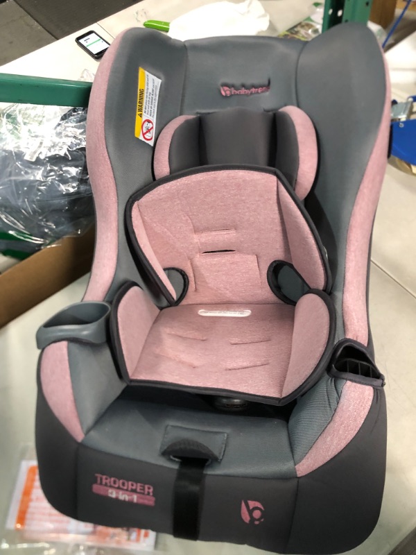 Photo 3 of Baby Trend Trooper 3-in-1 Convertible Car Seat, Cassis Pink