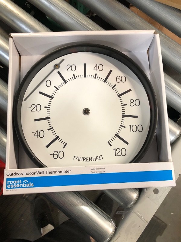 Photo 2 of 10&#34; Round Dial Thermometer Black - Room Essentials&#8482;