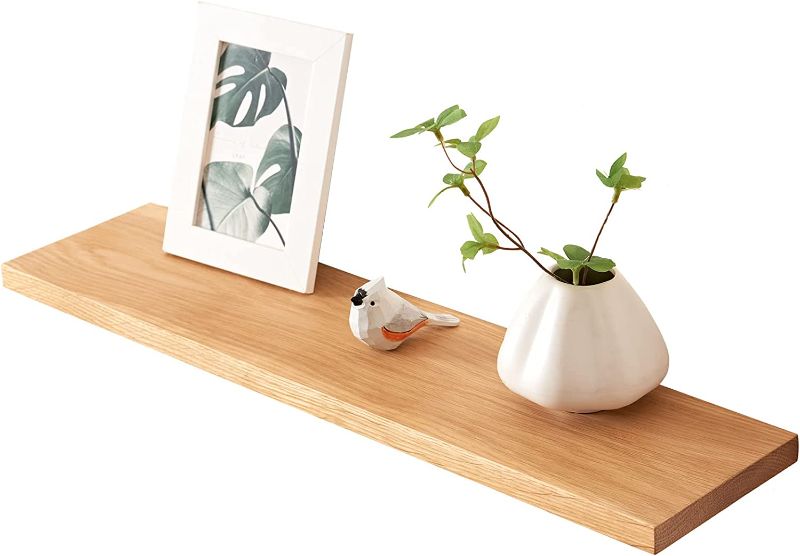 Photo 1 of  Floating Shelves for Wall 24 inches Natural Oak Wood Wall