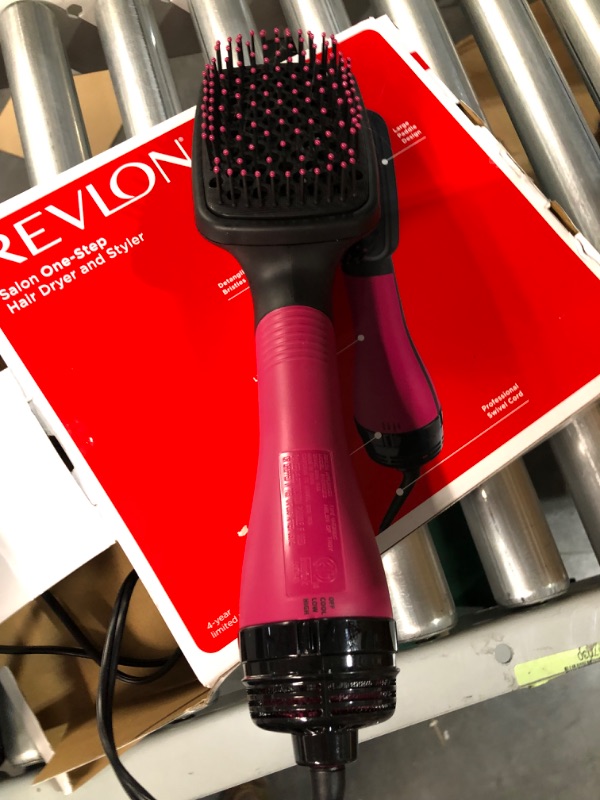 Photo 2 of Revlon One-Step Hair Dryer and Styler | Detangle, Dry, and Smooth Hair, (Pink)