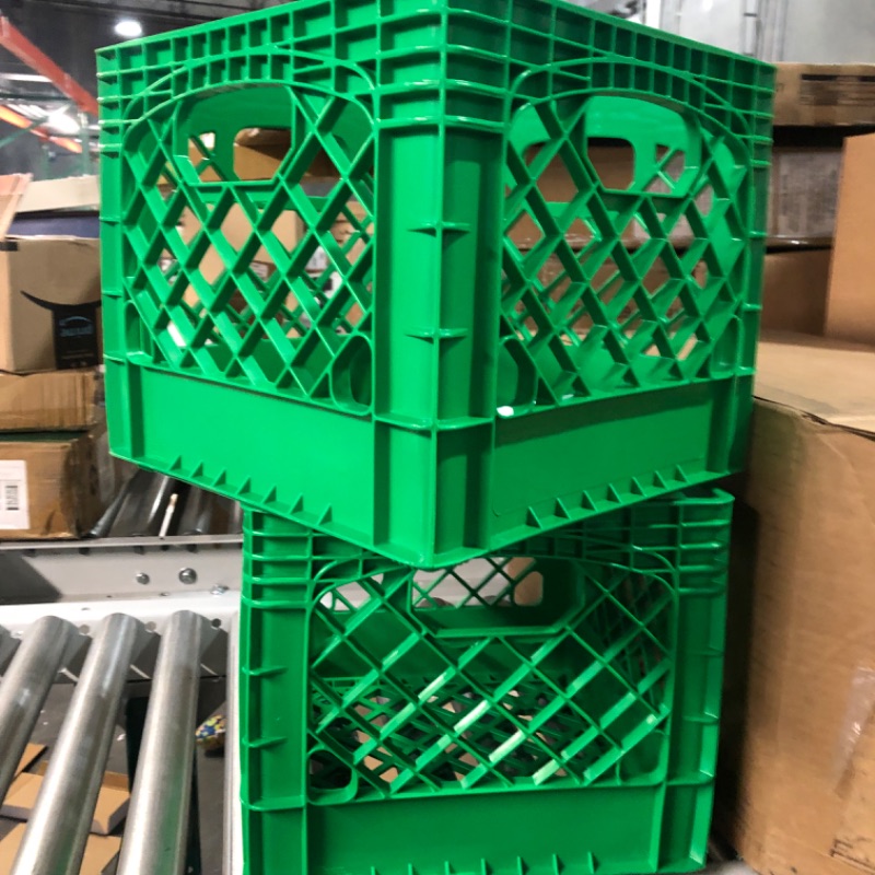 Photo 1 of 2PK 16 QT MILK CRATE GREEN