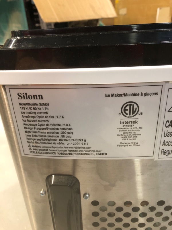 Photo 7 of *used* Silonn Ice Makers Countertop model: SLIM01