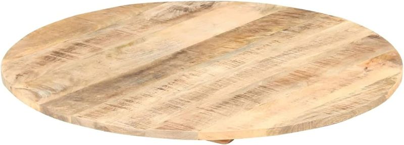 Photo 1 of Round Table Top Mango Wood Replacement Tabletop for Dining Tables, Coffee Tables, Garden Tables, Bar Tables, End Side Table 40 inches diameter.