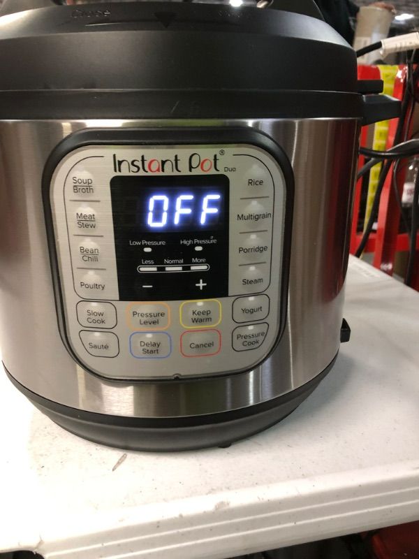 Photo 2 of **USED** Instant Pot Duo 7-in-1 Electric Pressure Cooker, Slow Cooker, Rice Cooker, Steamer, Sauté, 6QT Duo Pressure Cooker