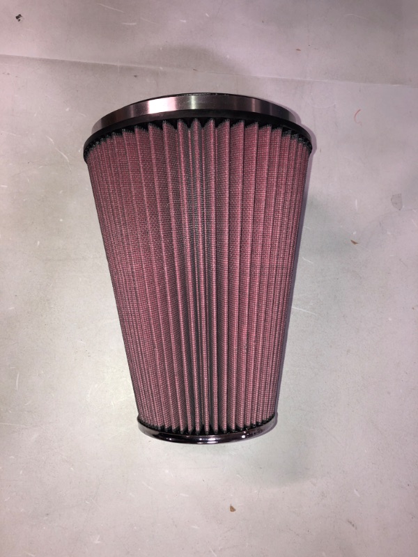 Photo 2 of K&N Universal Clamp-On Air Intake Filter: High Performance, Premium, Washable, Replacement Filter: Flange Diameter: 6 In, Filter Height: 9 In, Flange Length: 0.625 In, Shape: Round Tapered, RC-5046 Air Filter