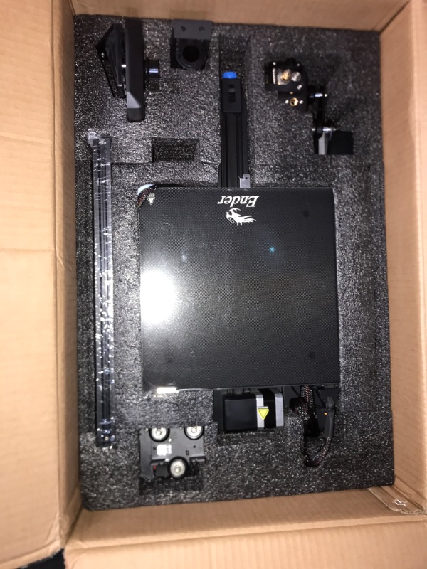 Photo 1 of CREALITY Official Ender 3 V2 3D Printer with MeanWell Power Supply Upgraded Version of Ender 3 Pro Silent Motherboard Mainboard for Carborundum Glass Platform LCD Screen Printing Size 8.6x8.6x9.8in