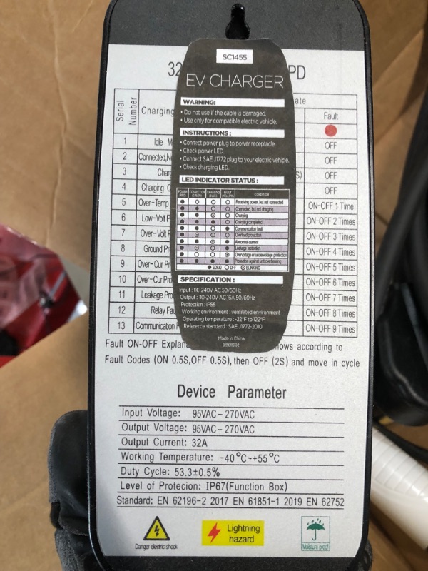 Photo 4 of PFCTART Level EV Charger Extension Cable