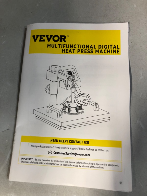 Photo 6 of See Notes VEVOR Heat Press Machine, 15x15in 2in1 Black