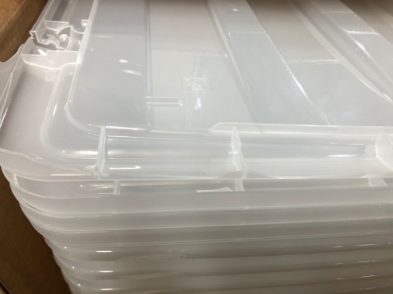 Photo 6 of ***PARTS ONLY/DAMAGED**** IRIS USA 72 Qt. Plastic Storage Bin with Durable Lid and Secure Latching Buckles 4 Pack
