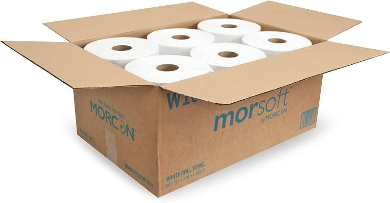 Photo 1 of **Morcon Hardwound Roll Towels 1-Ply 10 X 800 Ft White 6/ct