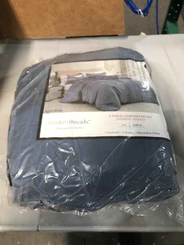 Photo 2 of **NEW/SEE NOTES FOR DIMENSIONS** Modern Threads - Comforter Set - Down Alternative Brushed Microfibe Denim Queen