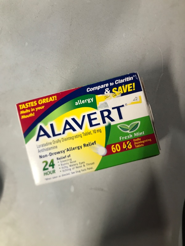 Photo 3 of Alavert Allergy 24 Hour Relief  Loratadine 10mg, 60 Count