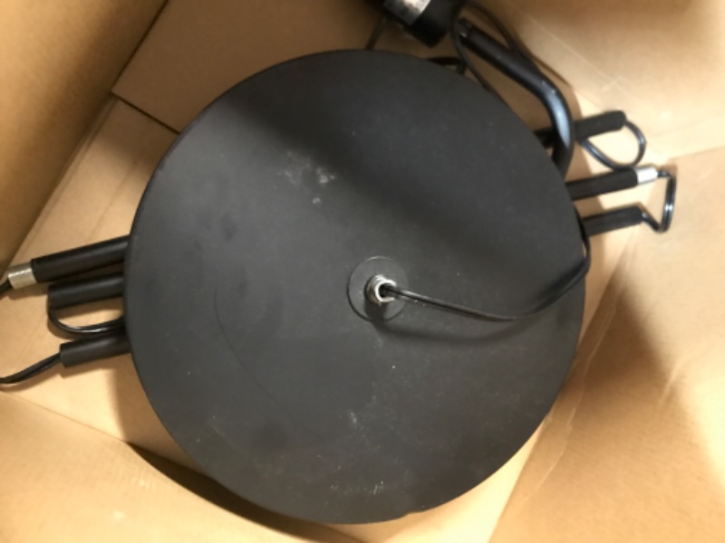 Photo 3 of *FOR PARTS* *SEE INFO* Globe Electric 67397 Barden 58" Floor Lamp, Black, Dark Gray Velvet Shade