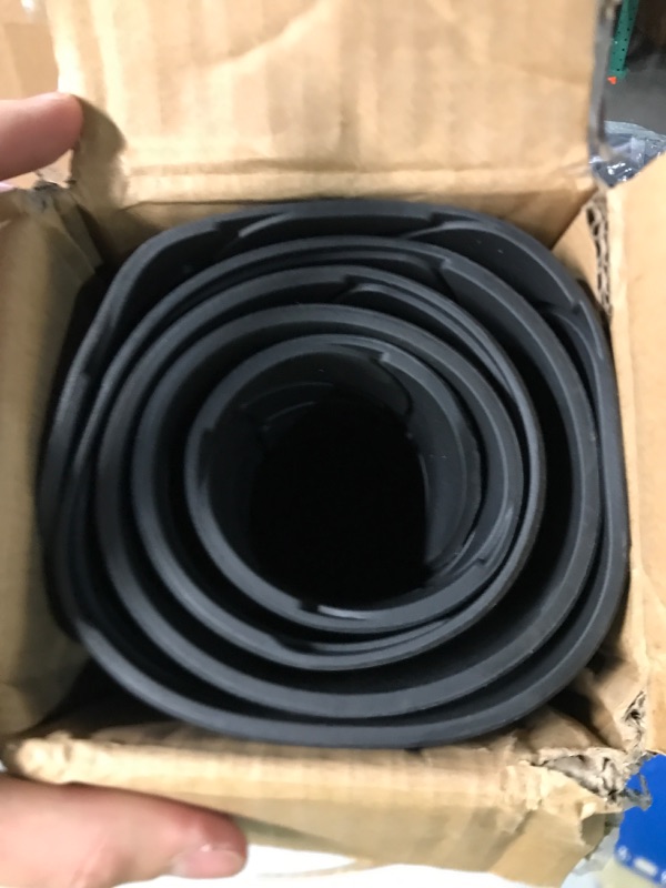 Photo 1 of Motor Trend Heavy Duty Utility Cargo Liner Floor Mats for Car Truck SUV, Trimmable to Fit Trunk, All Weather Protection Black