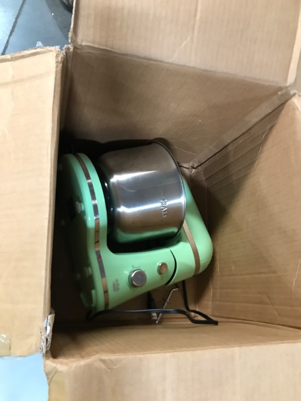 Photo 1 of **PARTS ONLY DESTROYED** Delish by DASH Compact Stand Mixer, 3.5 Quart with Beaters & Dough Hooks Included - Green 3.5 Quart GREEN