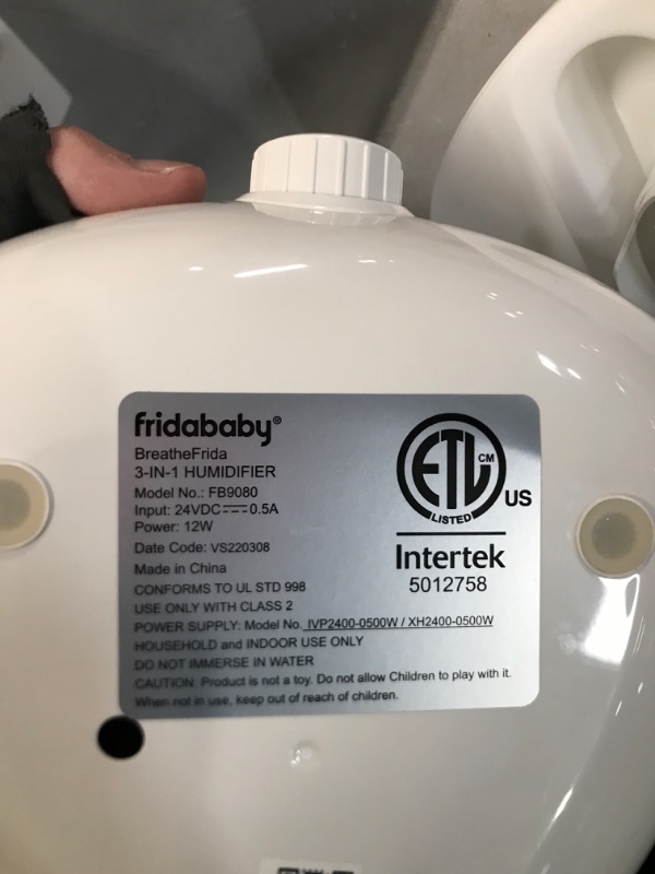 Photo 4 of Frida Baby Fridababy 3-in-1 Humidifier with Diffuser and Nightlight, White