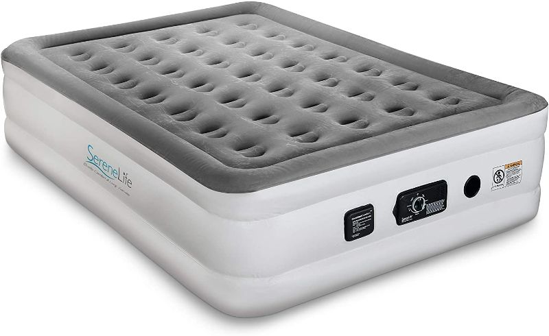 Photo 1 of  Air Mattress with Built-in Pump, Queen GREY