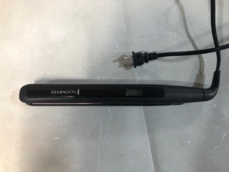 Photo 2 of Remington 1" Ceramic & Titanium Flat Iron Hair Straightener, Anti-Static Technology, Black