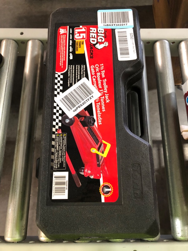 Photo 2 of ***SEE NOTES*** Big Red T820014s Torin Hydraulic Trolley Service/Floor Jack with Blow Mold Carrying Storage Case, 2 Ton (4,000 lb) Capacity, Red