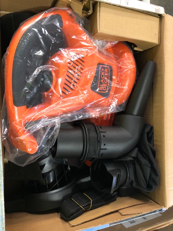 Photo 2 of ***SEE NOTES*** BLACK+DECKER Leaf Blower & Leaf Vacuum, 3-in-1, 12-Amp, 250-MPH, 400-CFM (BV6000)