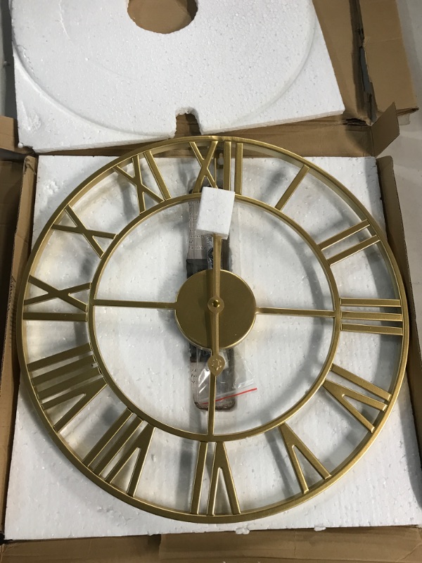 Photo 2 of 1st owned Large Silent Non-Ticking Wall Clock Roman Numeral Vintage Battery Operated