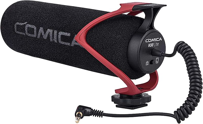 Photo 1 of Super-Cardioid Condenser On-Camera Shotgun Microphone (Red)