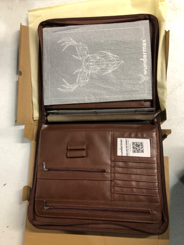 Photo 2 of Wundermax Portfolio Binder - 13 x 10.5 x 1.8 Inch, Vegan Leather, 