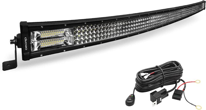 Photo 1 of *NEW* OEDRO 52Inch 1525W Curved LED Light Bar Quad-Row Spot Flood Combo Led Work Lights Off Road Driving Fog Lamp with Wiring Harness