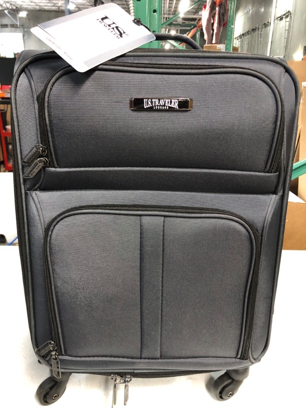 Photo 3 of *BRAND NEW* U.S. Traveler Anzio Softside Expandable Spinner Luggage, Dark Grey, Carry-on 22-Inch Carry-on 22-Inch Dark Grey