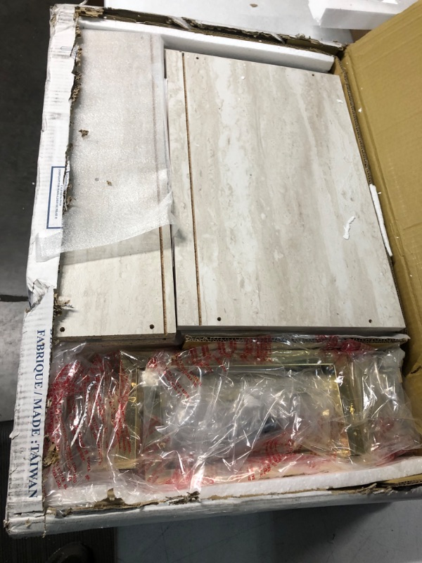 Photo 1 of **SEE NOTES**
Monarch Specialties I Accent, End, Night Stand, Side Table, 2 Drawers, 24"H, Marble Look/Gold 24"H Marble Look / Gold