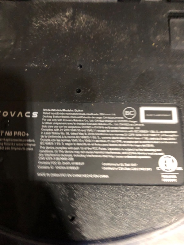 Photo 4 of ***FOR PARTS ONLY**
ECOVACS Deebot N8 Pro+ Robot Vacuum and Mop Cleaner