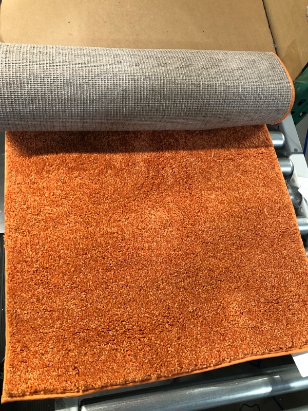 Photo 2 of *NEW* Haze Solid Low-Pile Indoor Area Rug-Orange