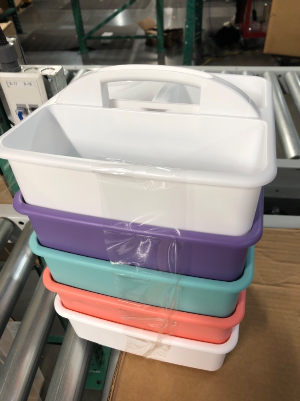 Photo 2 of  5 Pack Ankyo X2 Supply Caddy 3 Compartment Organizational - MULTI COLOR - COLORS VARY