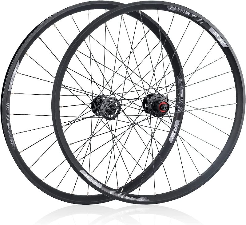 Photo 3 of JGbike Mountain Bike Wheelset M30 26" 27.5" 29" tubeless Ready with 57T 6 pawls 114points 32H hubs, Double Wall Alloy 6-Bolts Disc Brake Mount for Shimano SRAM Driver
