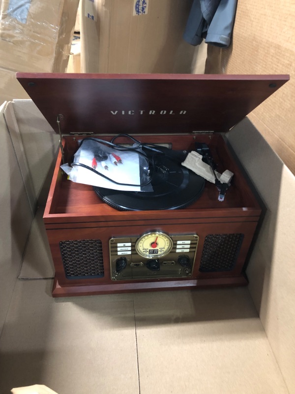 Photo 2 of Victrola Nostalgic 6-in-1 Bluetooth Record Player & Multimedia Center with Built-in Speakers - 3-Speed Turntable