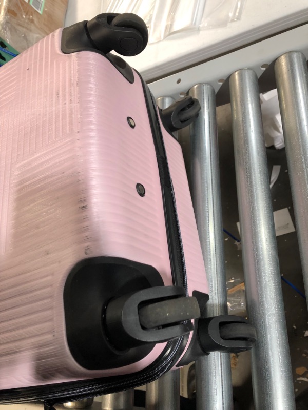 Photo 3 of **USED** SIGNS OF USES** MARKS ON SIDES** INSIDE LOOKS NEW**Gash on side** American Tourister Stratum XLT Expandable Hardside Luggage Pink