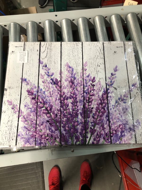 Photo 2 of **NEW** Bathroom Decor Canvas Wall Art Purple Lavender  16 x 20 inch 