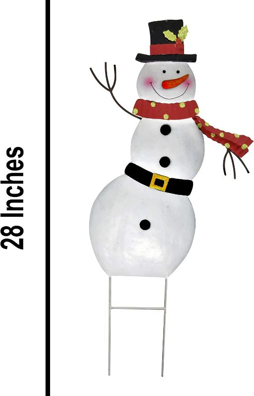 Photo 1 of **NEW** Christmas Snowman Stakes Metal Yard Decor 