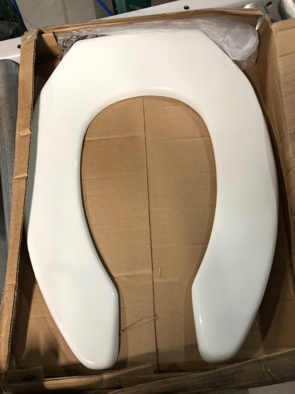 Photo 3 of *USED/SEE NOTES* BEMIS 1955CT Commercial Heavy Duty Open Front Toilet Seat White