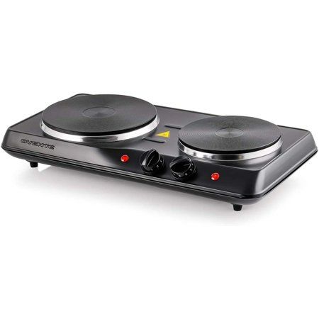 Photo 1 of **DENTED/SEE NOTES** Ovente Countertop Electric Double Burner with Adjustable Temperature Control