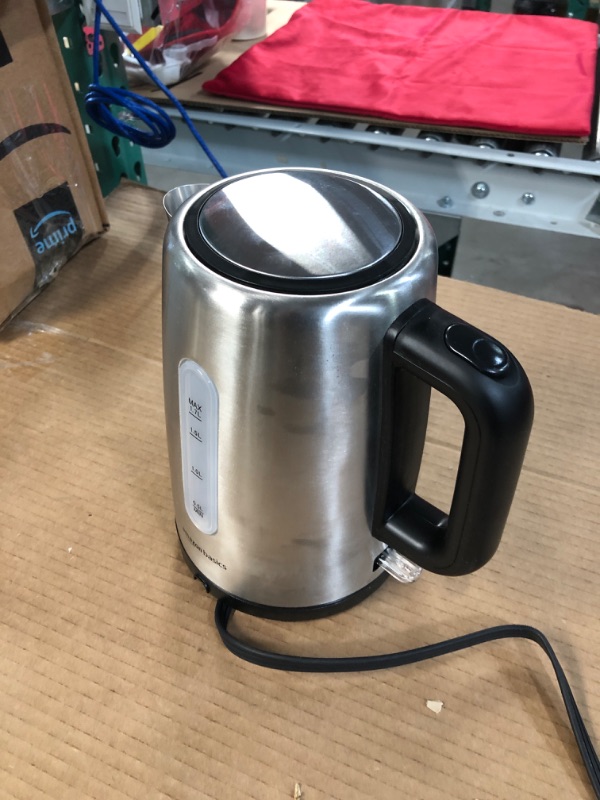 Photo 2 of (READ NOTES) Basics Stainless Steel Fast, Portable Electric Hot Water Kettle for Tea and Coffee, 1.7-Liter, Silver