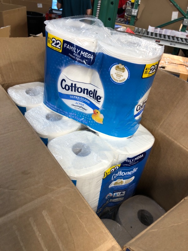 Photo 2 of Cottonelle Ultra Clean Toilet Paper 32 Family Mega Rolls = 176 Regular Rolls) (8 Packs of 4 Rolls)